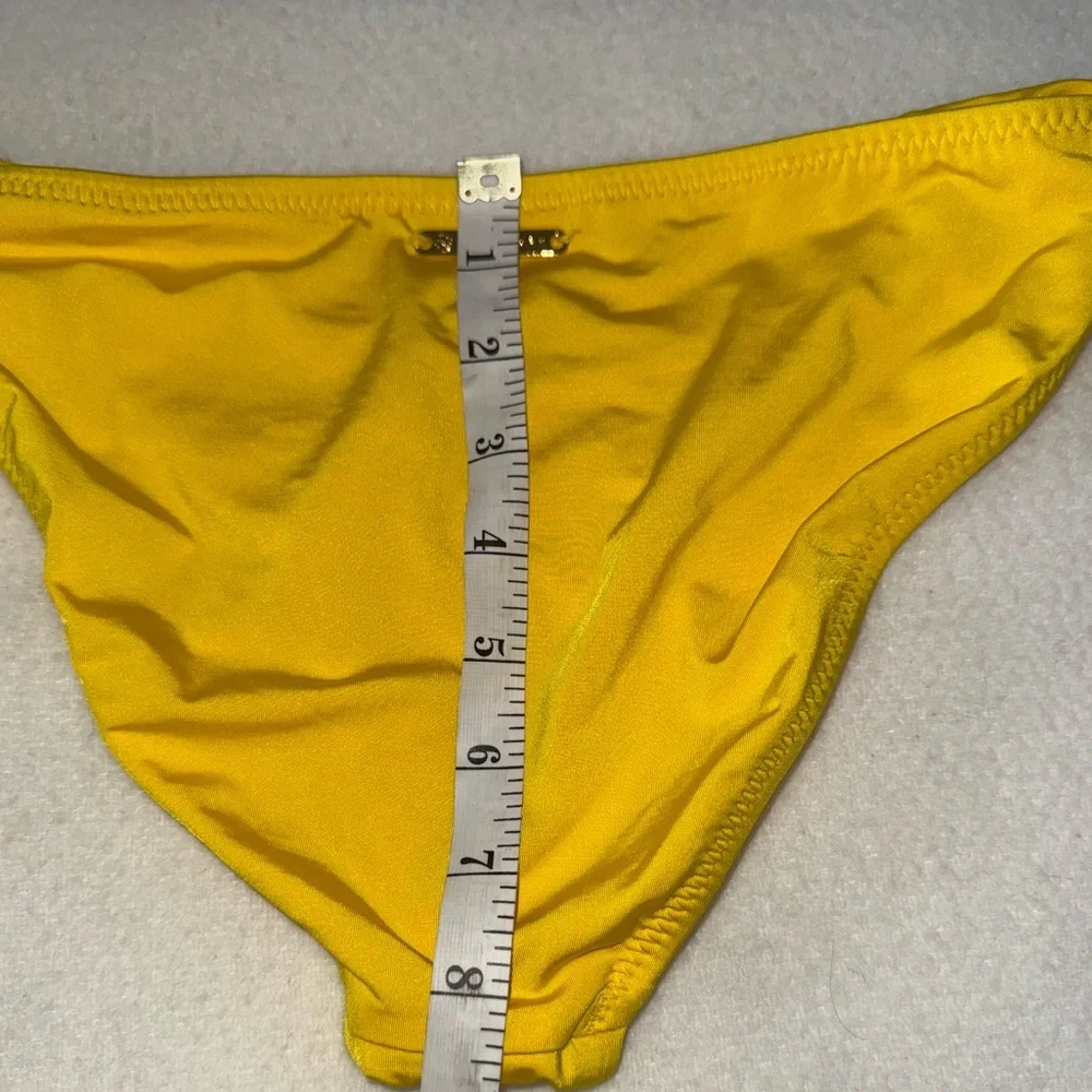 Trina Turk SZ 8 Studio Solids Shirred Tab Side‎ Bikini Bottoms SUNSHINE yellow